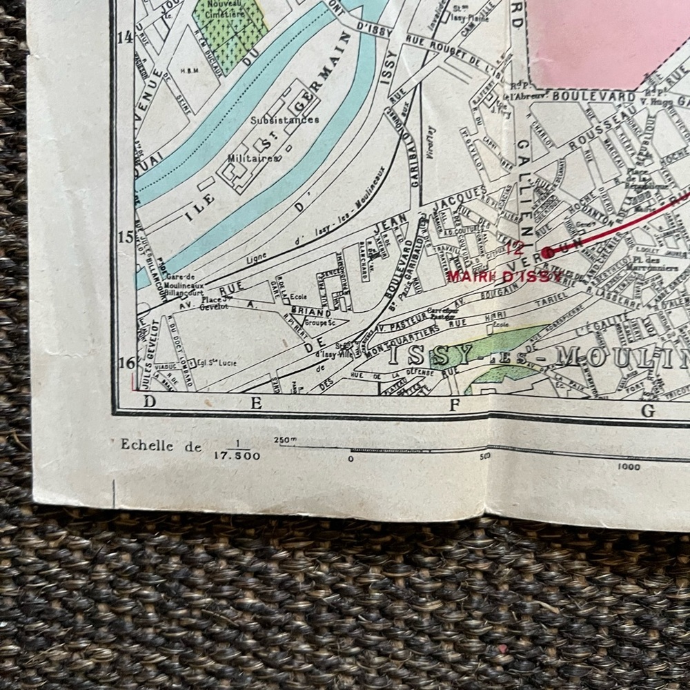 Beautiful map of Paris NewBo Paris monumental vintage - Picture 5 of 15